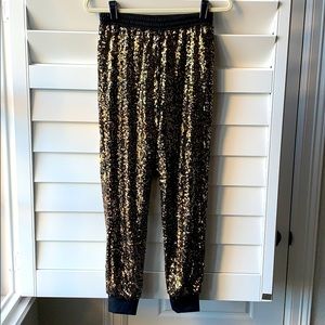 Sequin jogger pants